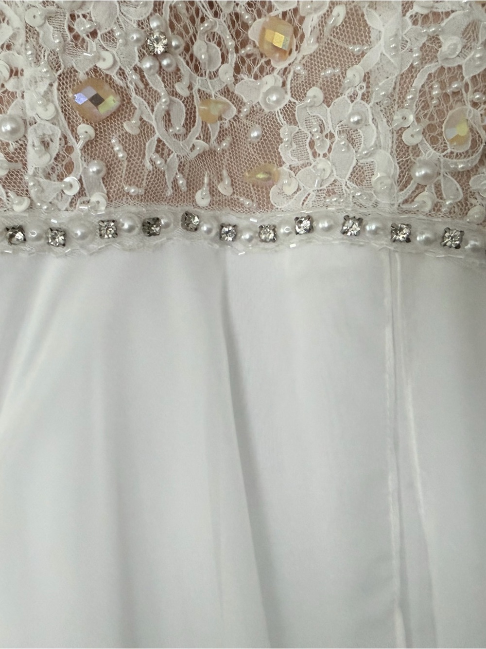 Sherri Hill White Beaded Bodice Evening Gown - Picture 5 of 15